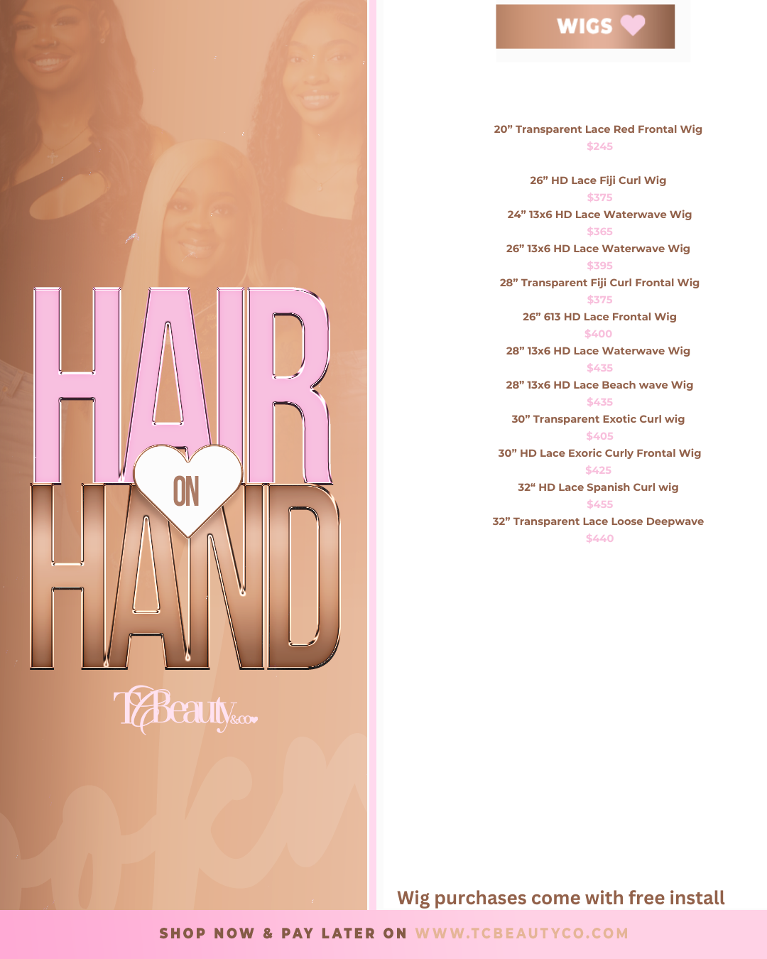 Hair on hand