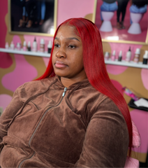 Red Precolored Wig